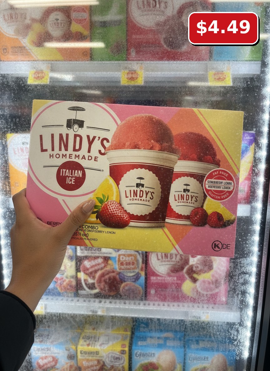 Lindy's Homemade Italian Ice Berry Lemon Combo