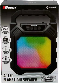 2Boom 4 in. LED Flame Light Bluetooth Speaker with FM Radio