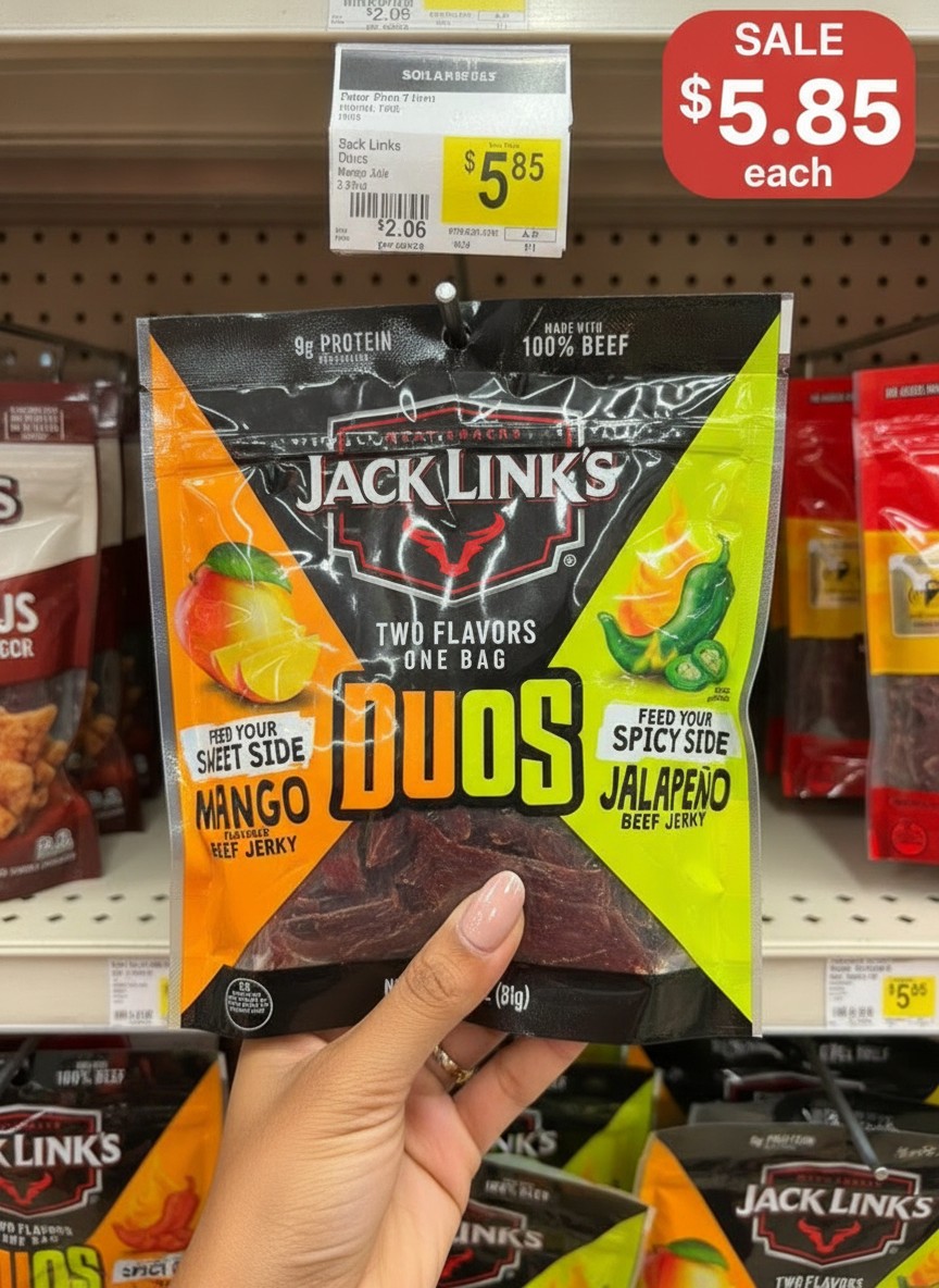 Jack Link's DUOS Mango Beef Jerky Jalapeno Beef Jerky