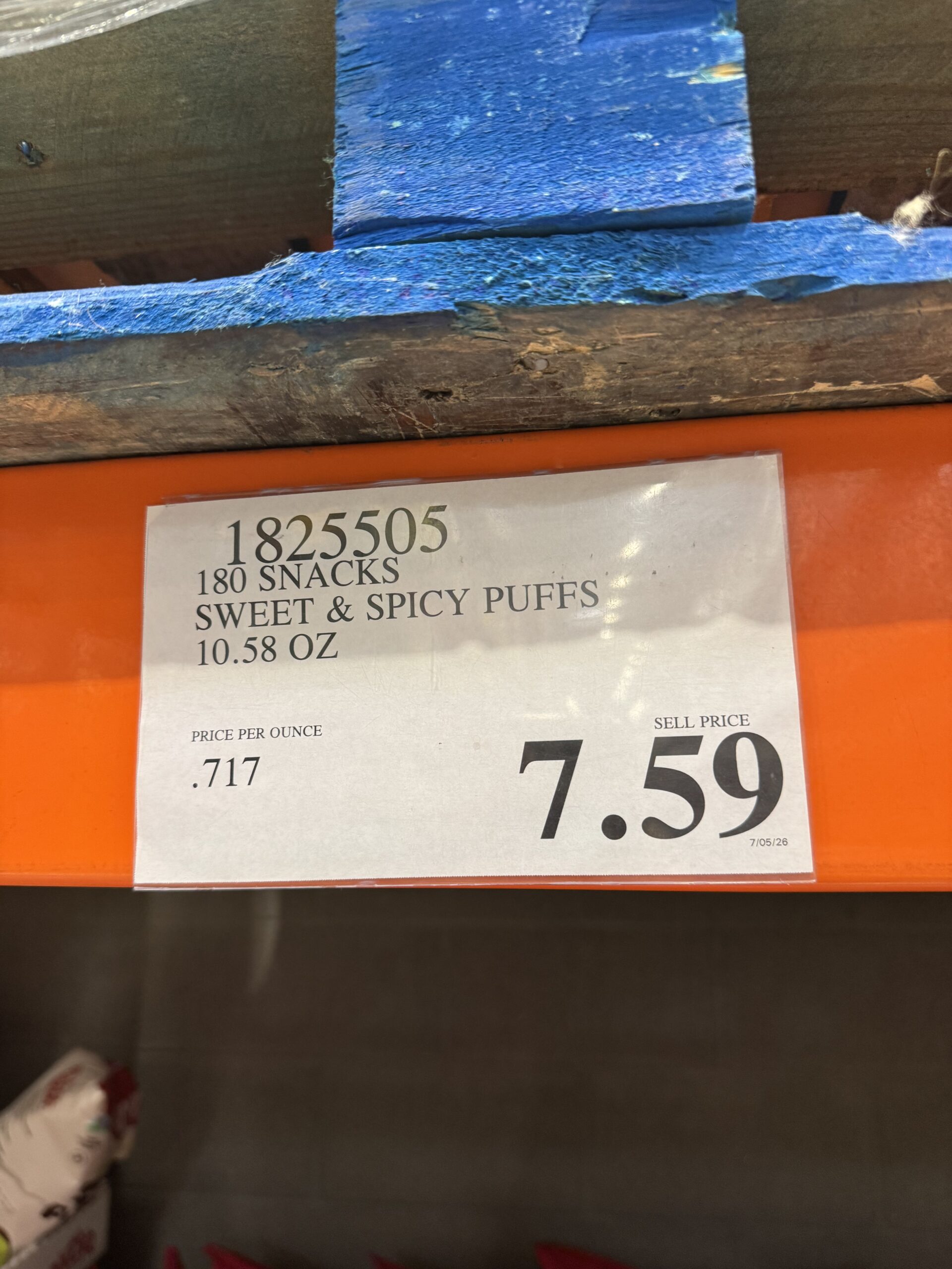 Soban Premium Korean Sweet & Spicy Puffs - price tag