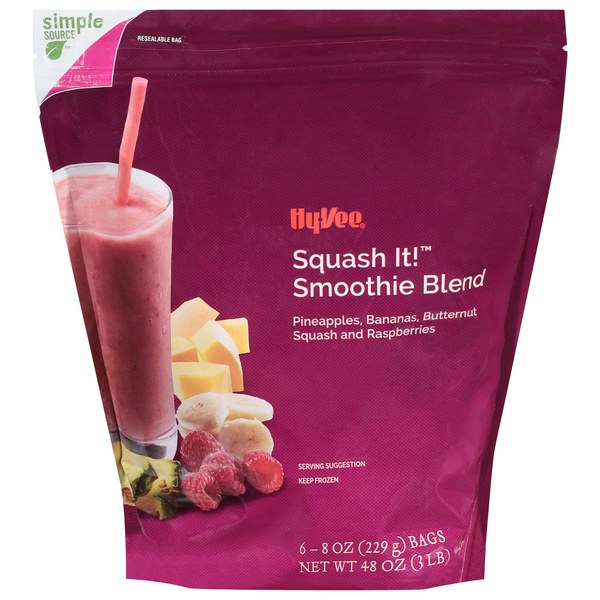 Hy-Vee Smoothie Blend, Squash It! 6-8 oz Bags - $11.99 -> $9.49