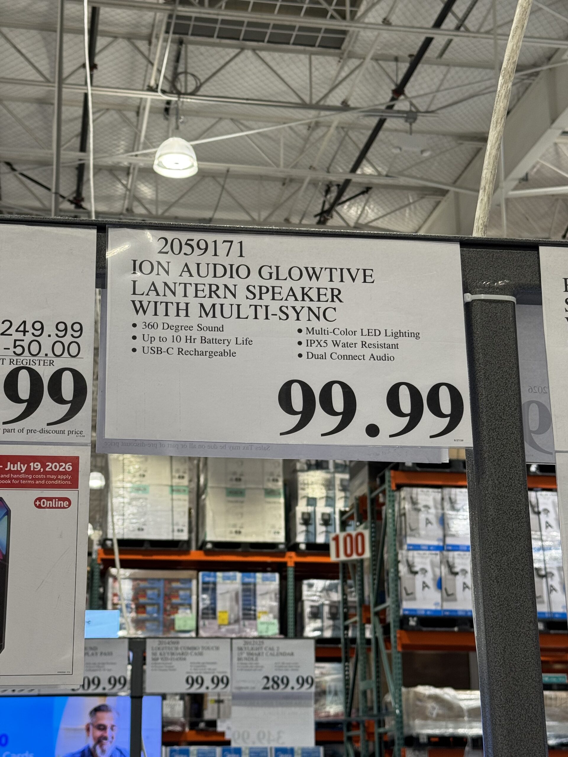 ION GLOWTIVE LANTERN SPEAKER WITH MULTI-SYNC - price tag