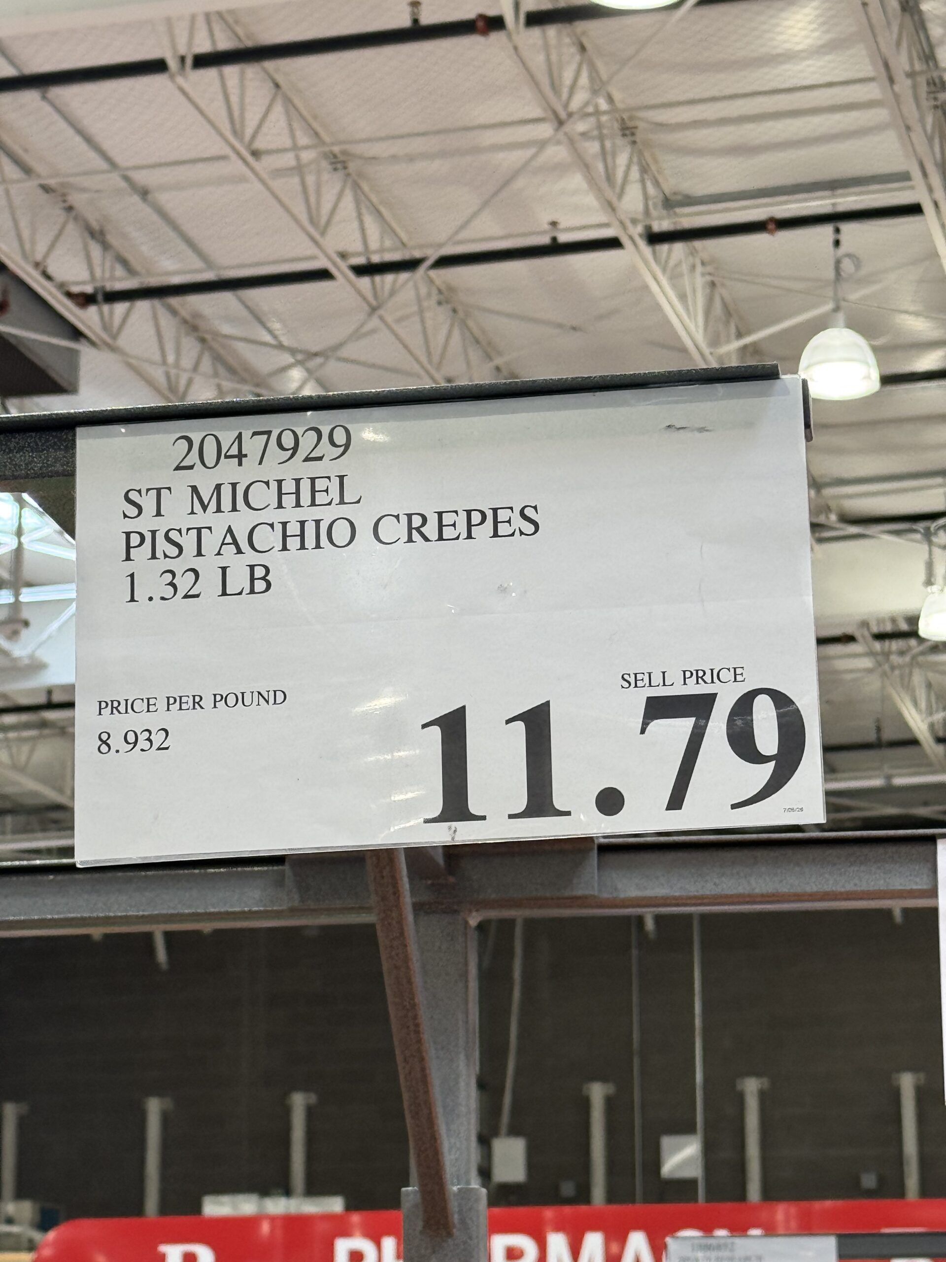 St Michel French Pistachio Filled Crêpes - price tag