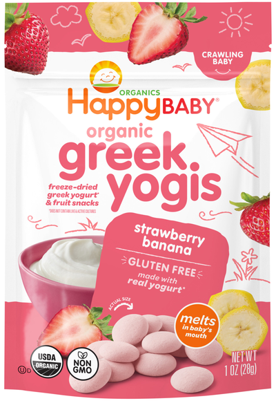 Happy Baby Organics Greek Yogis Strawberry Banana Yogurt & Fruit Snacks