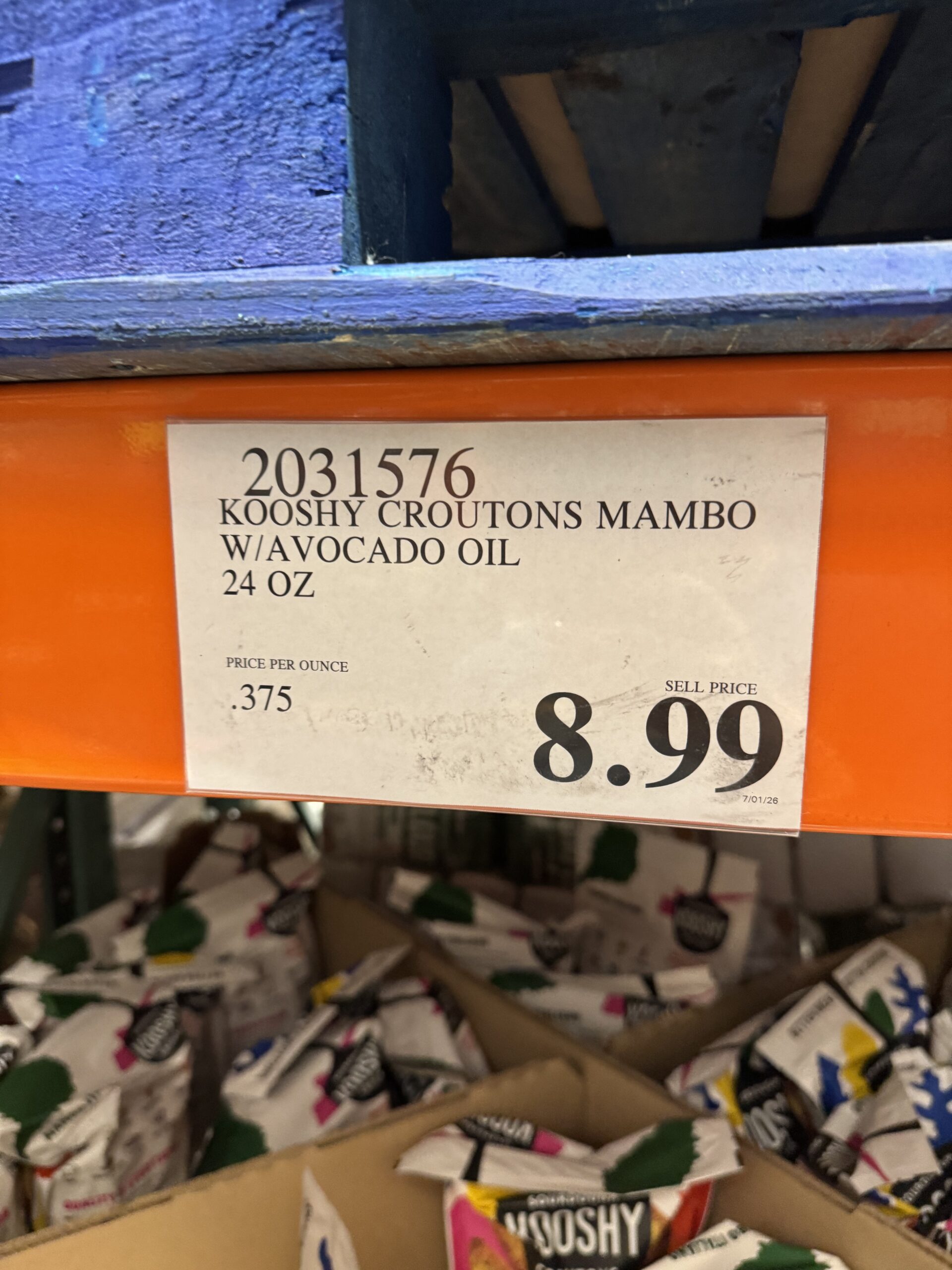 Kooshy Sourdough Croutons Mambo Italiano - price tag