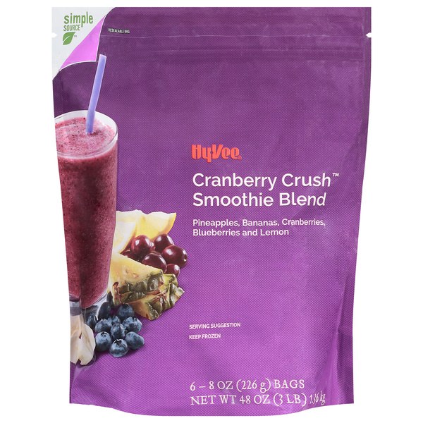 Hy-Vee Smoothie Blend, Cranberry Crush 6-8 oz Bags - $11.99 -> $9.49