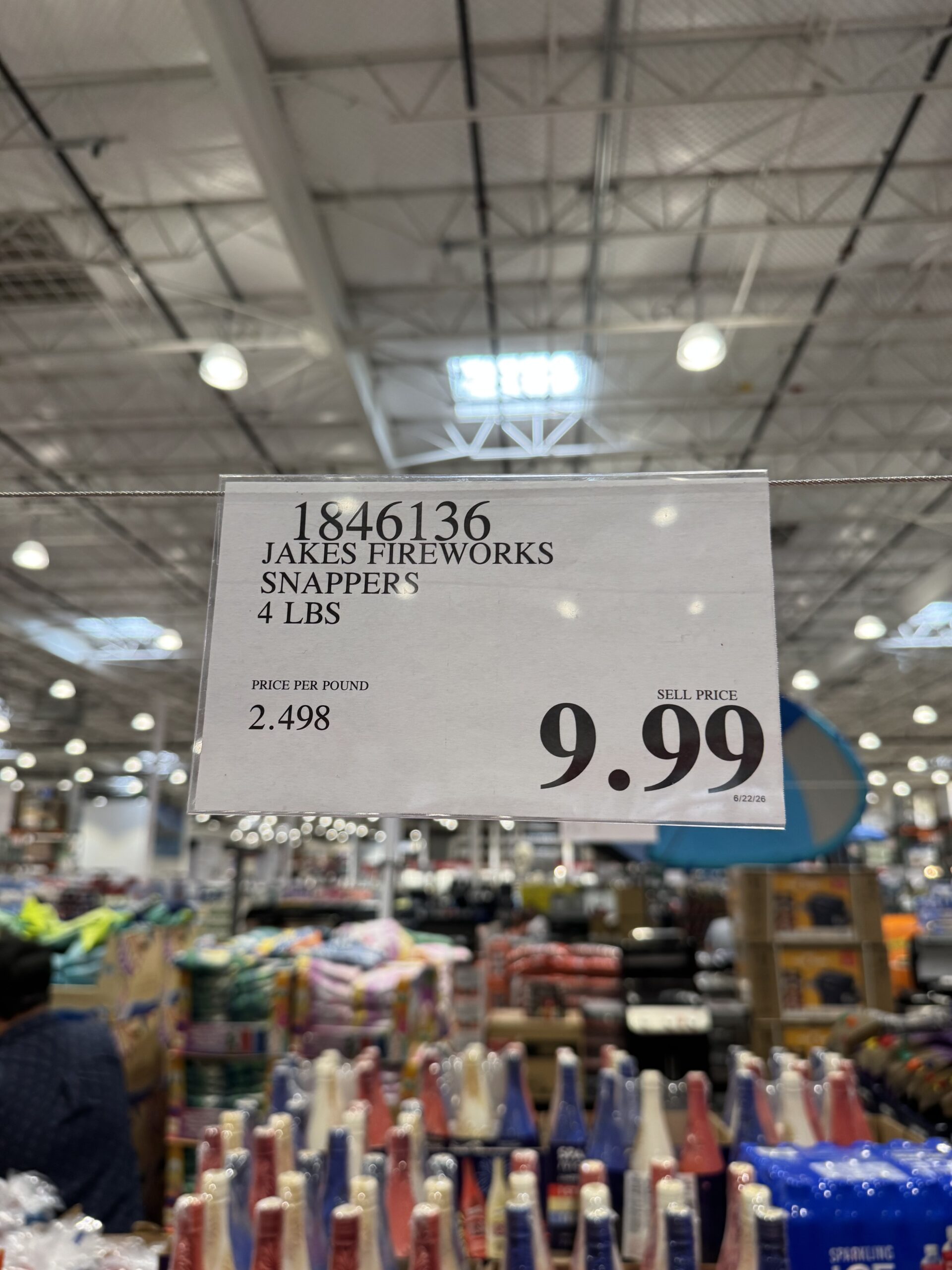 Jake's Fireworks Snappers - price tag