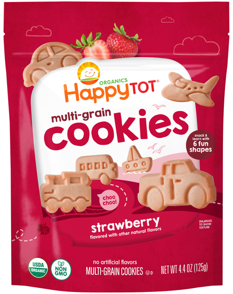 Happy Tot Organics Strawberry Multi-Grain Cookies