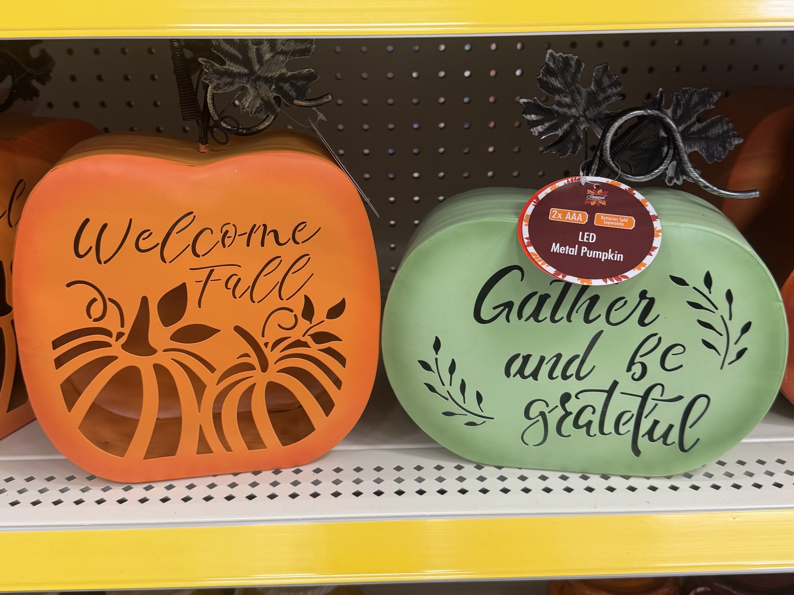 Seasonal LED Metal Pumpkin - in store