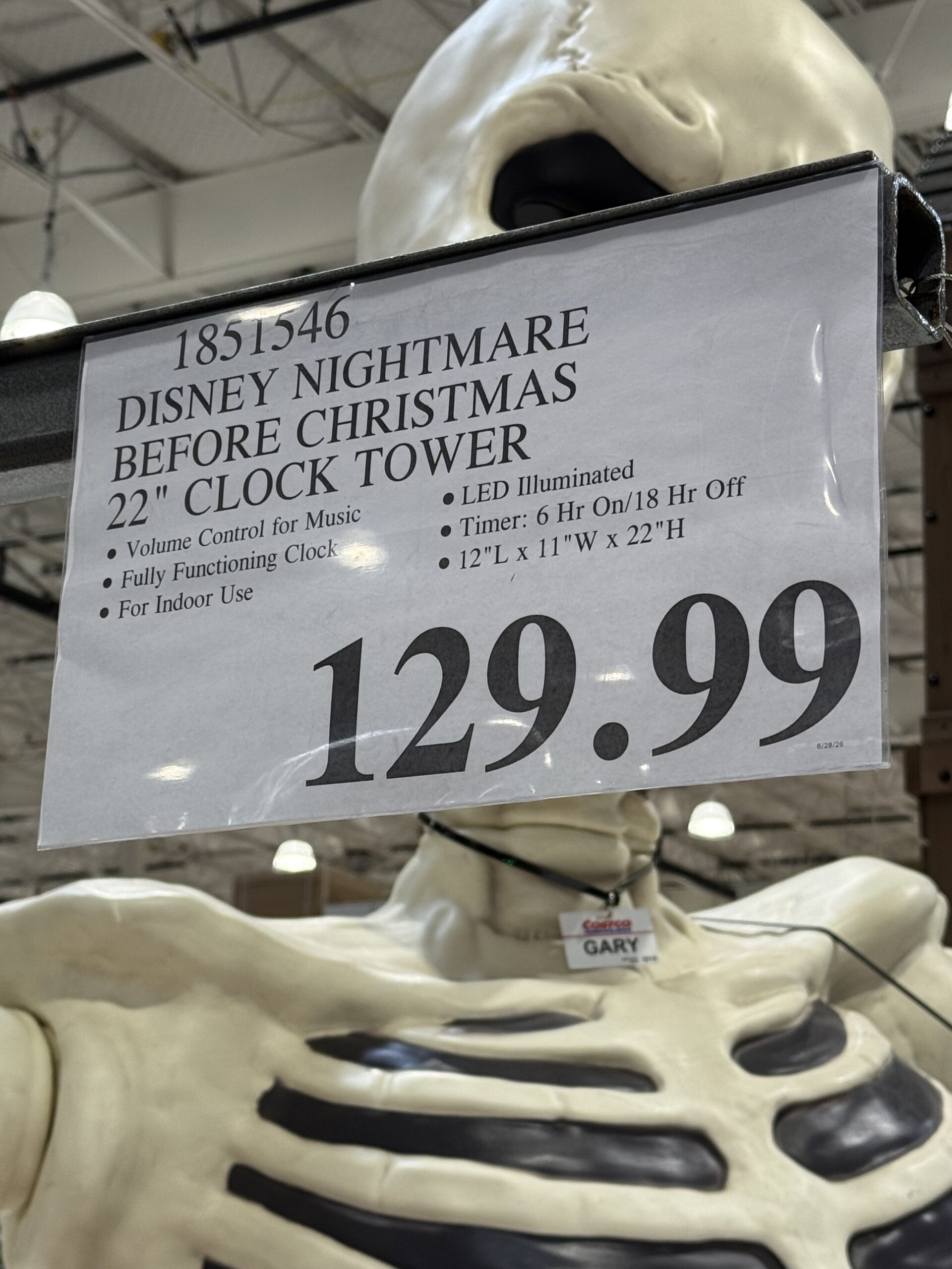 Disney Nightmare Before Christmas Clock Tower - price tag