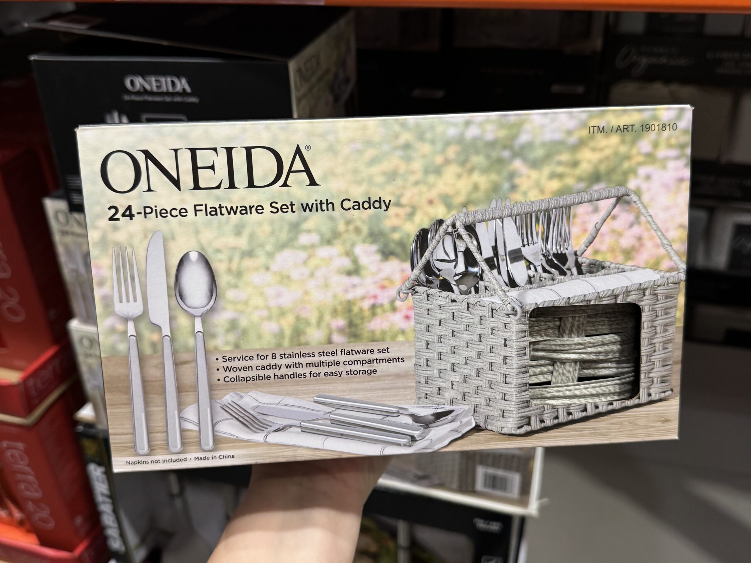 Oneida 24-Piece Flatware Set with Caddy