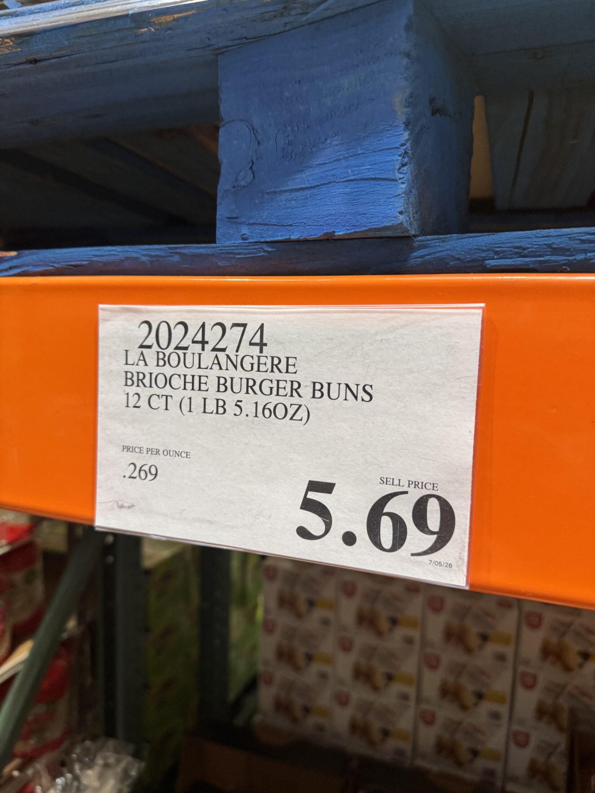 La Boulangere Brioche Buns - price tag