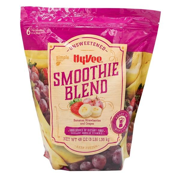 Hy-Vee Smoothie Blend Bananas, Strawberries, & Grapes - $11.99 -> $9.49