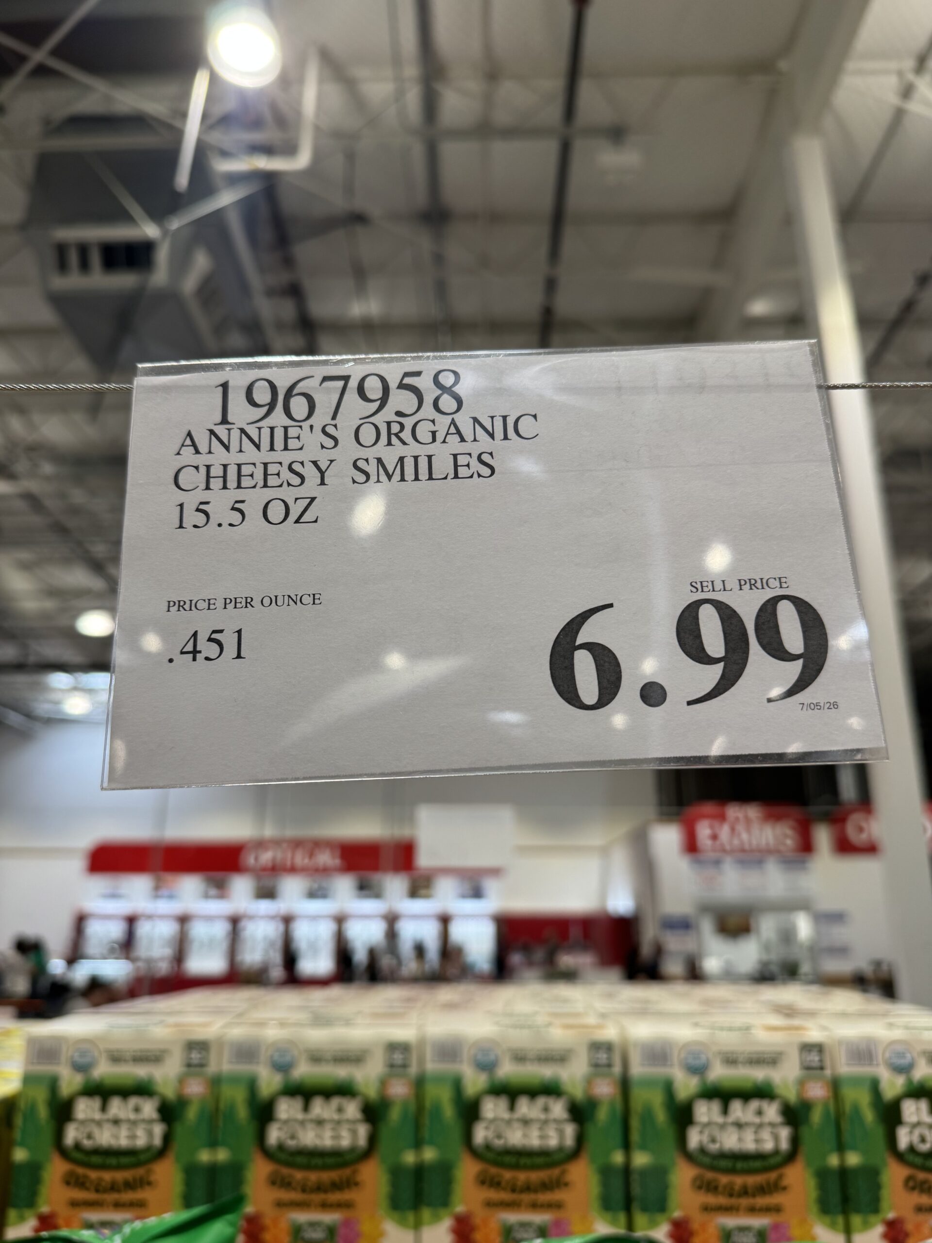 Annie's Extra Cheddar Cheesy Smiles - price tag