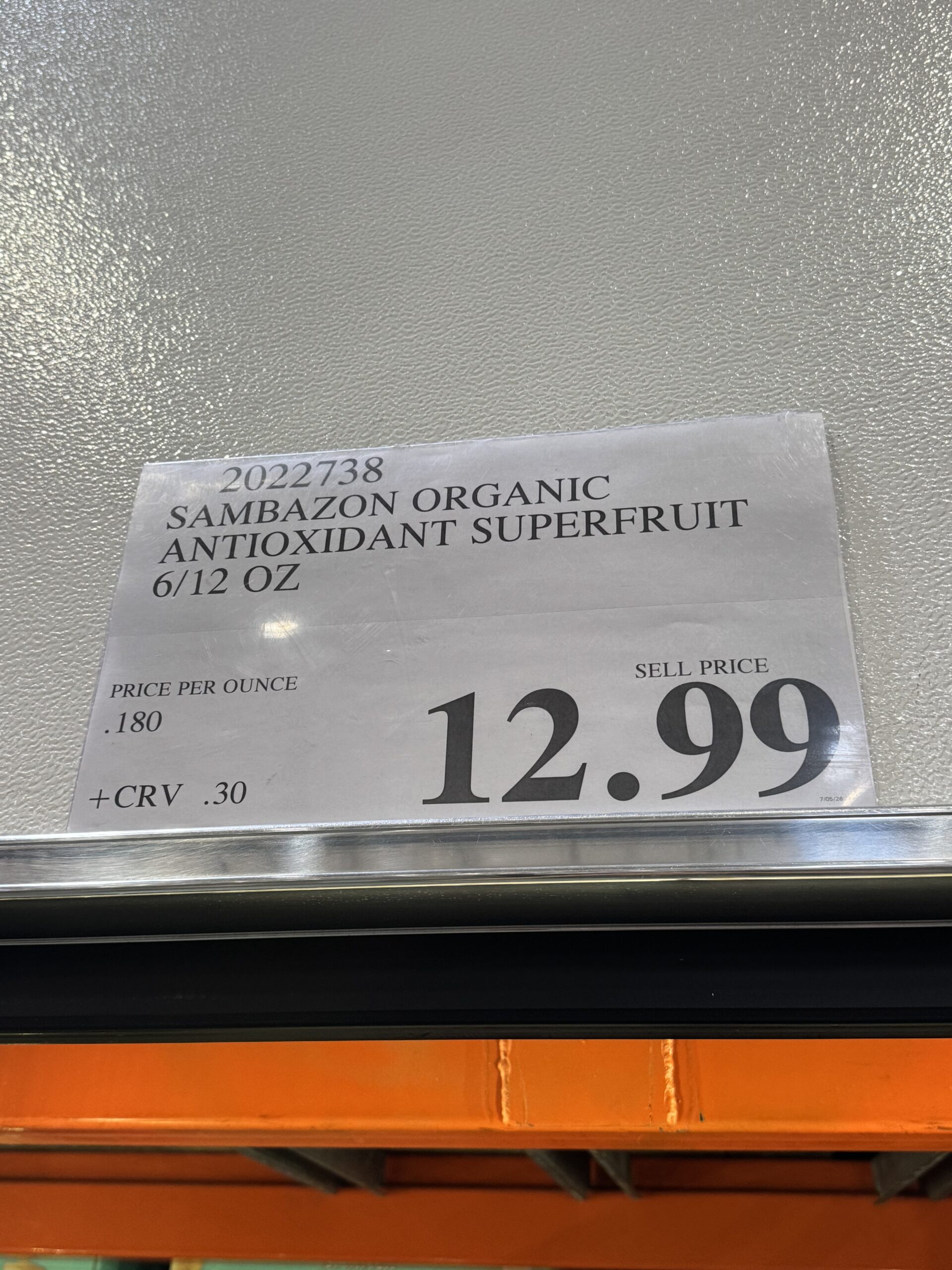 Sambazon Organic Antioxidant Superfruit Blend - price tag