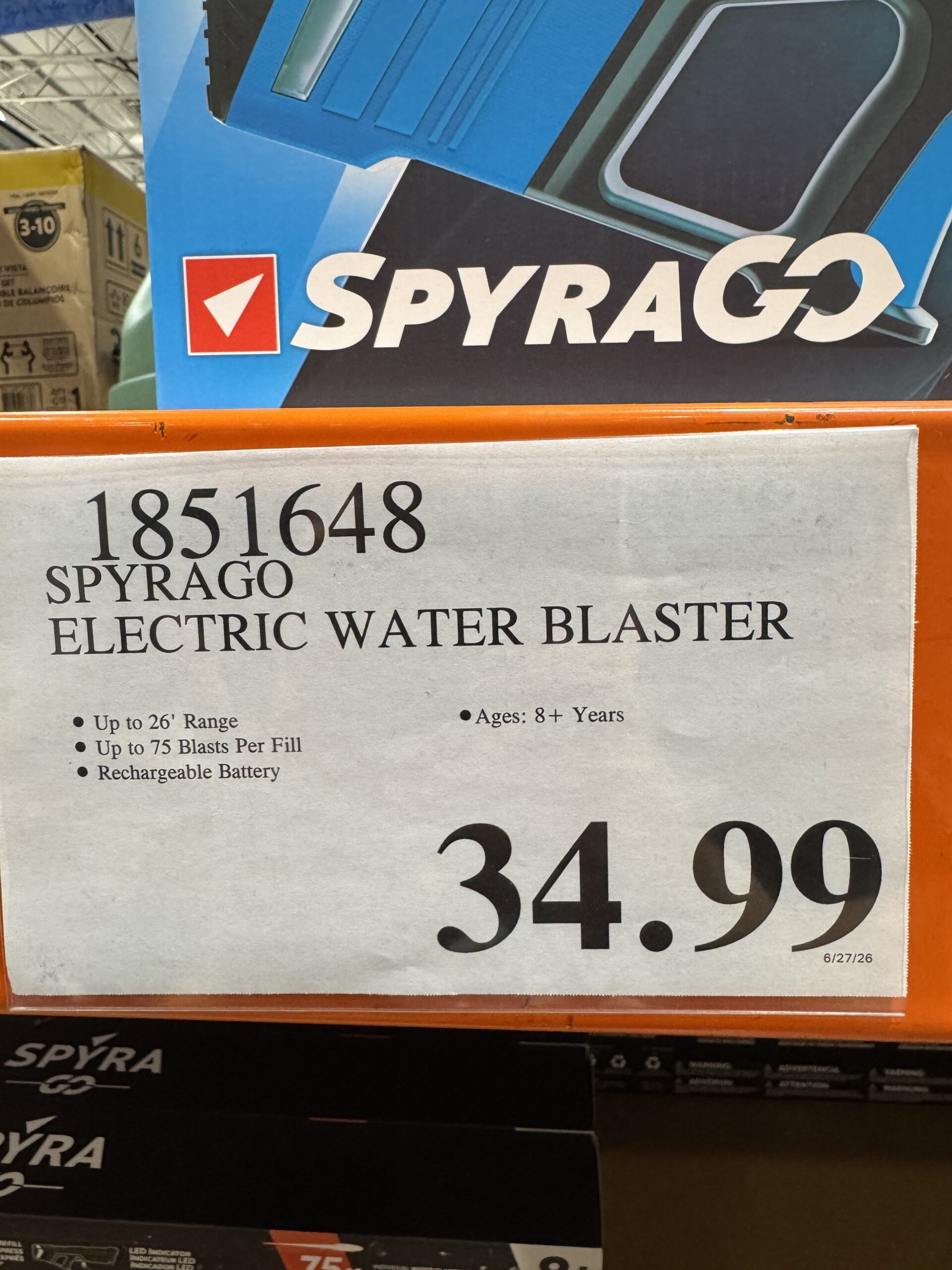 SPYRA GO Water Blaster - price tag
