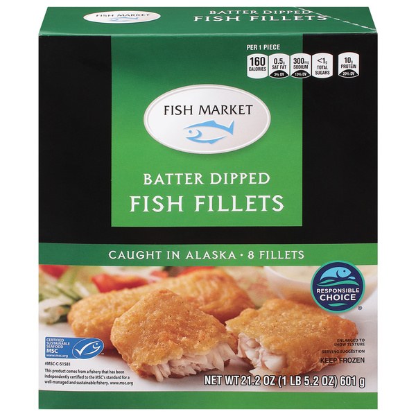 Hy-Vee Batter Dipped Fish Fillets 8Ct - $6.99 -> $5.99