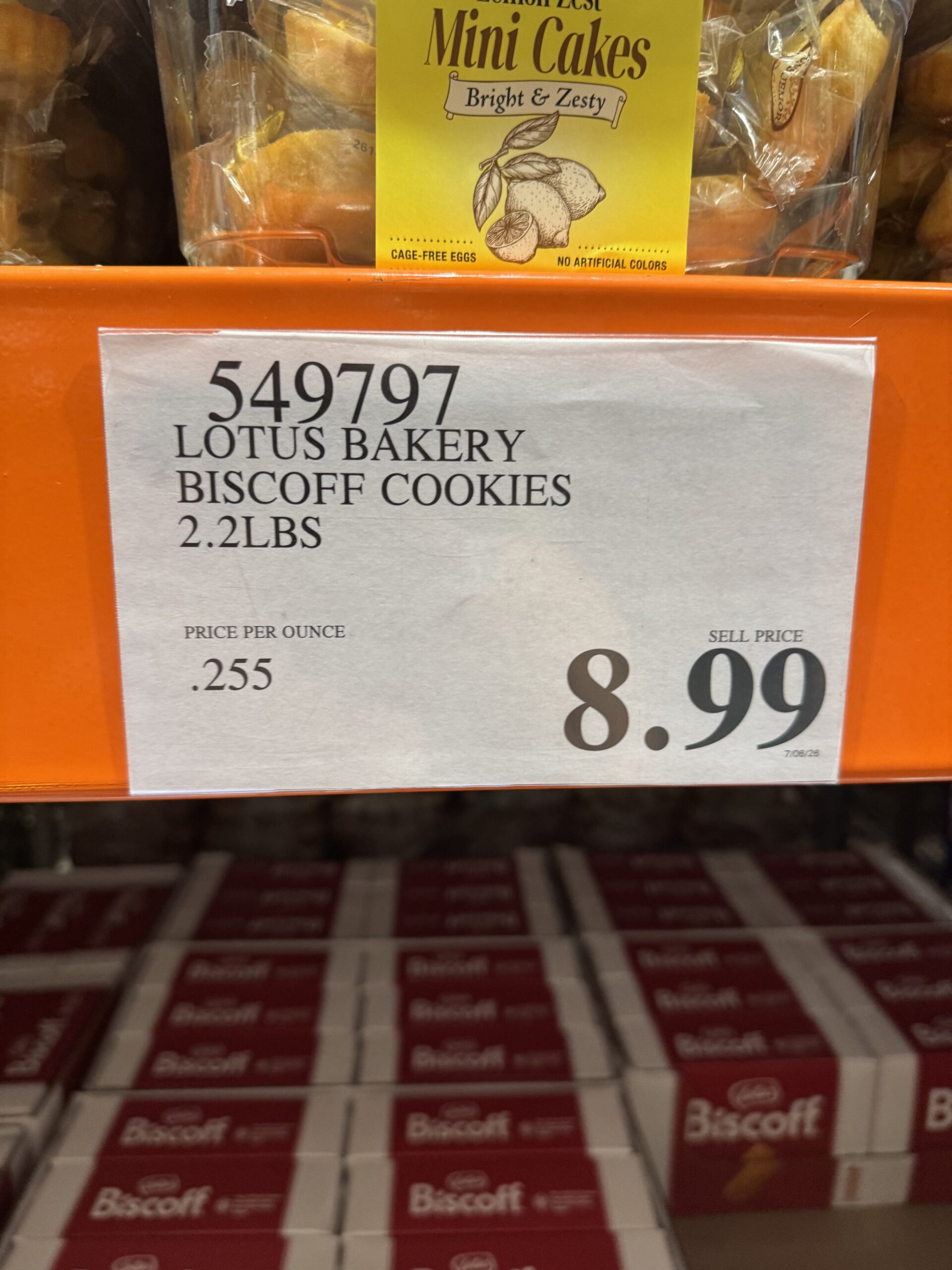 Lotus Biscoff Cookies - price tag
