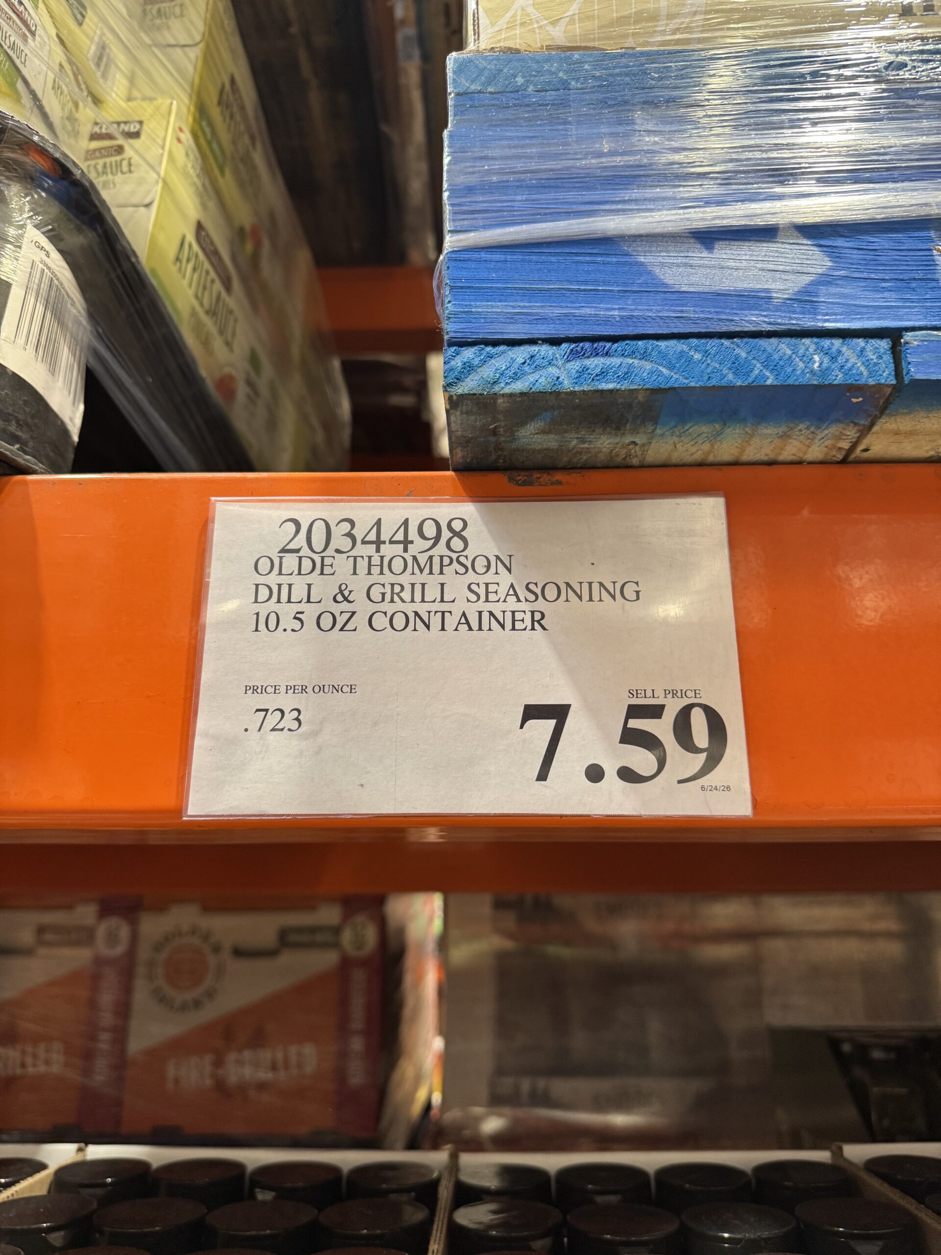 Olde Thompson Dill & Grill Seasoning - price tag