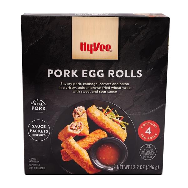Hy-Vee Pork Egg Rolls - $4.49 -> $4.48