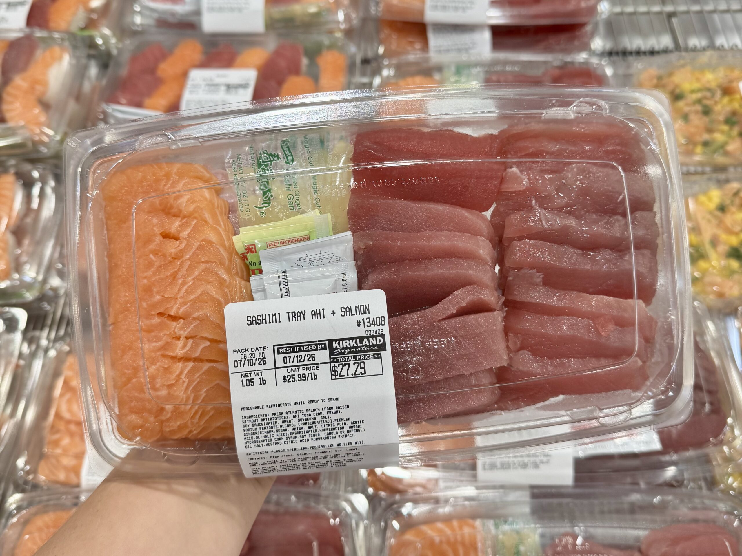 Kirkland Signature Sashimi Tray Ahi + Salmon