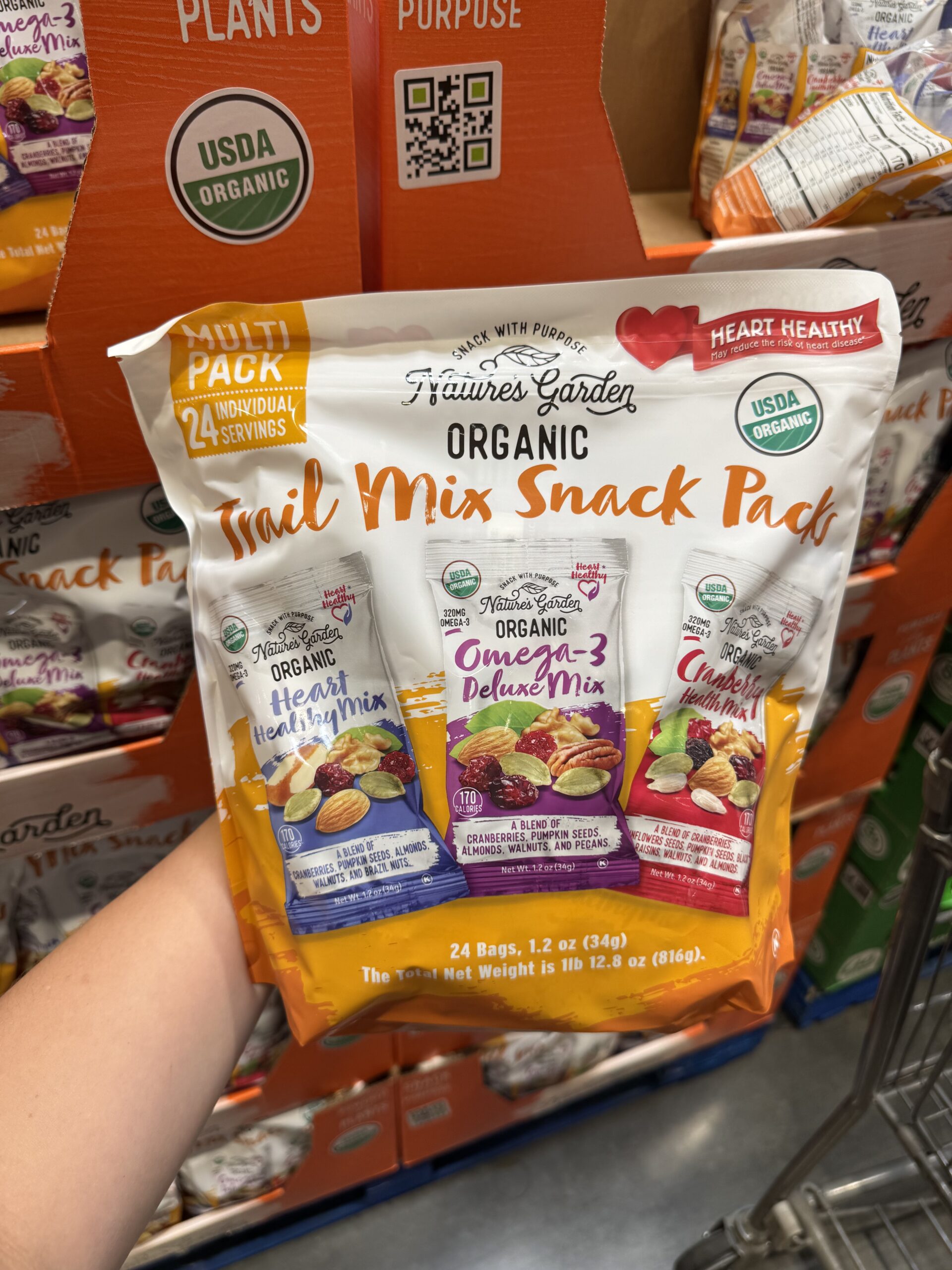 Nature's Garden Organic Trail Mix Snack Packs