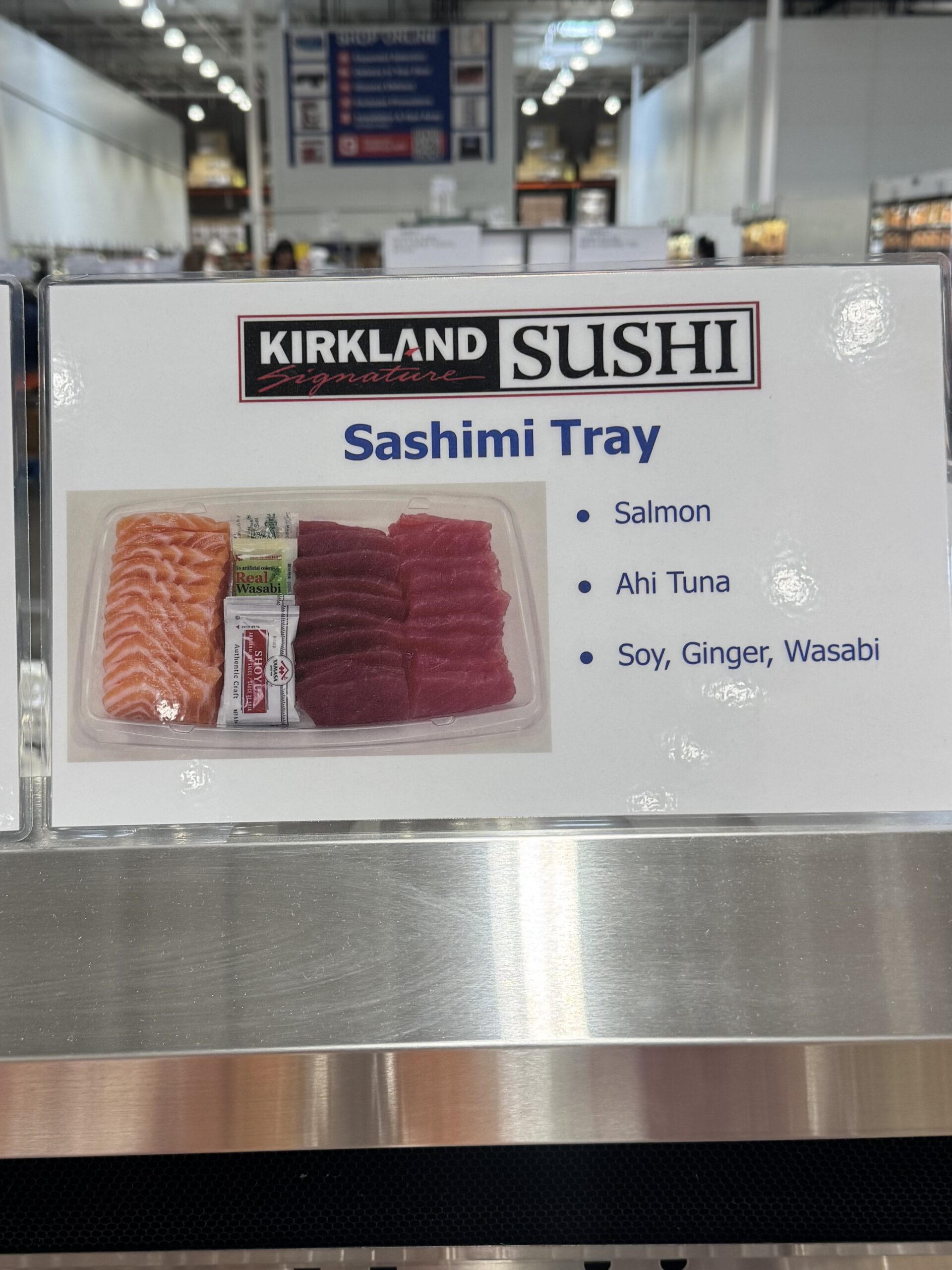 Kirkland Signature Sashimi Tray Ahi + Salmon - price tag