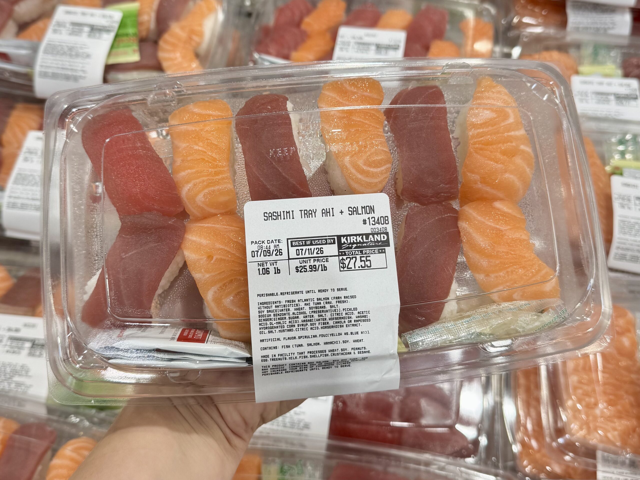 Kirkland Signature Sashimi Tray Ahi + Salmon
