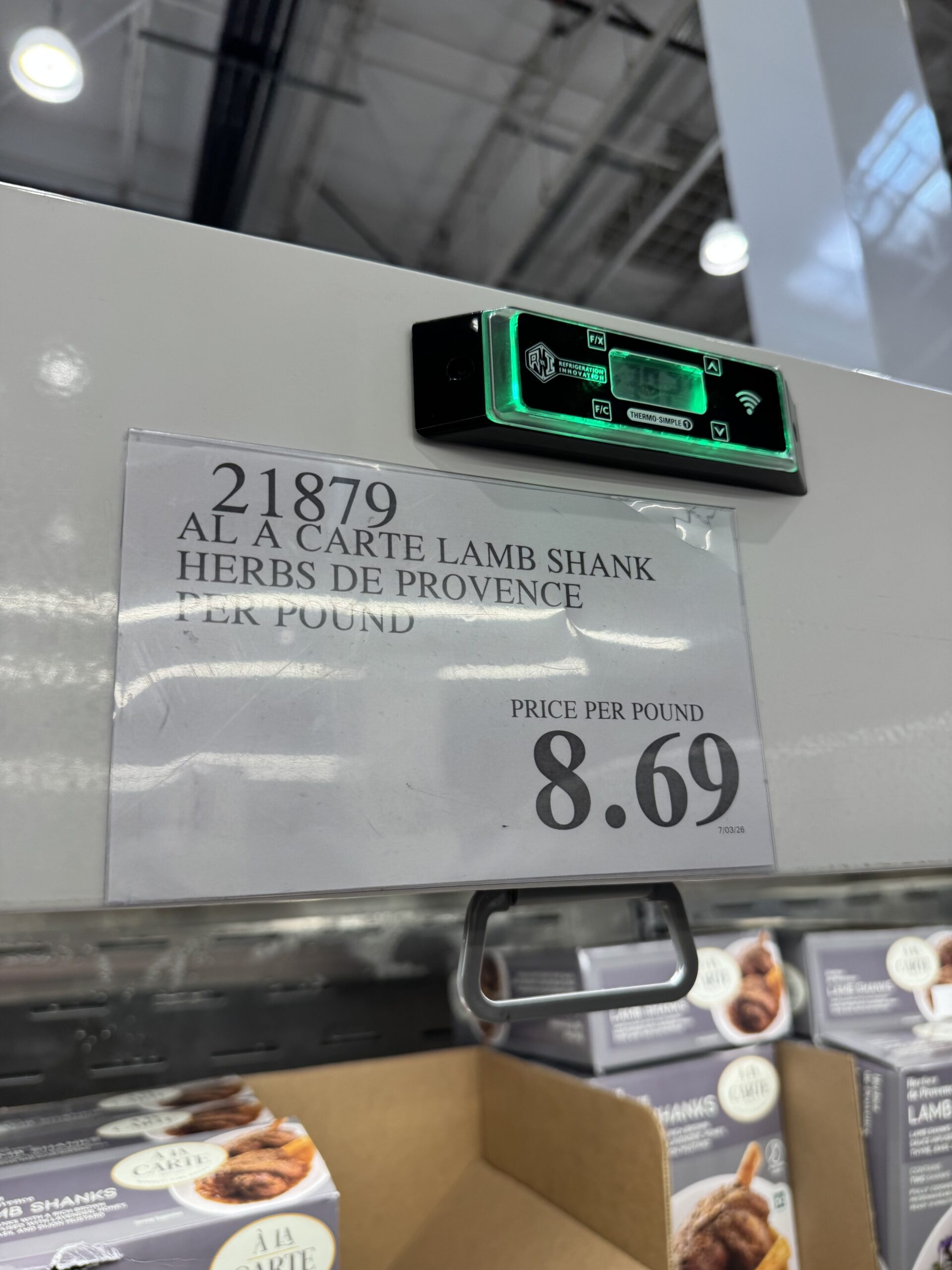 À La Carte Herbes de Provence Lamb Shanks - price tag