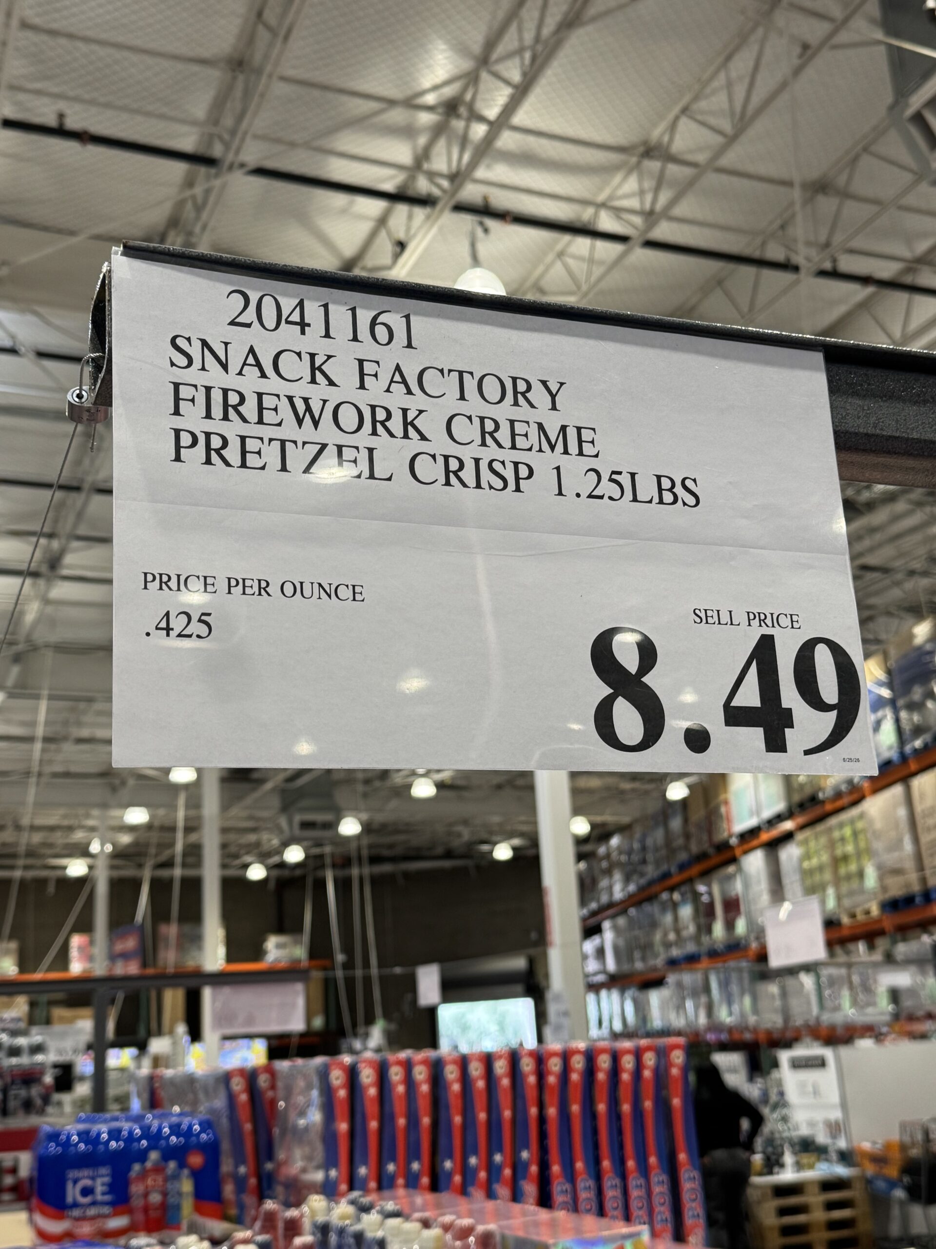 Snack Factory Fireworks Berry Crème Pretzel Crisps - price tag