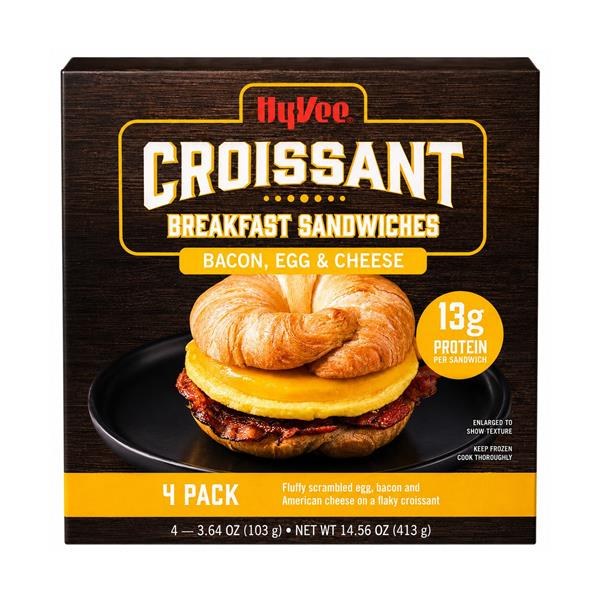 Hy-Vee Bacon, Egg, & Cheese Croissant Breakfast Sandwiches - $6.69 -> $5.99