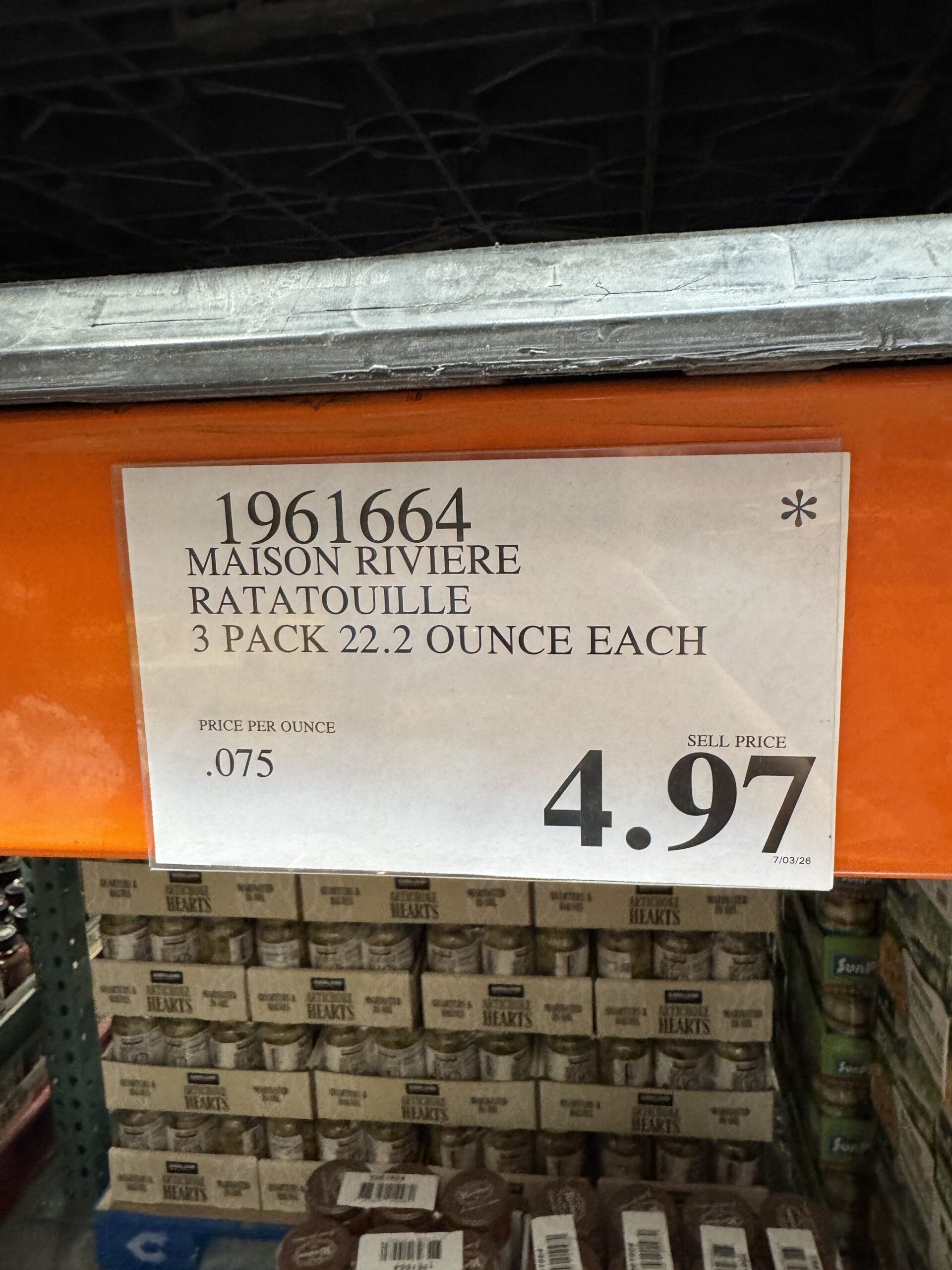 Maison Rivière Ratatouille - price tag