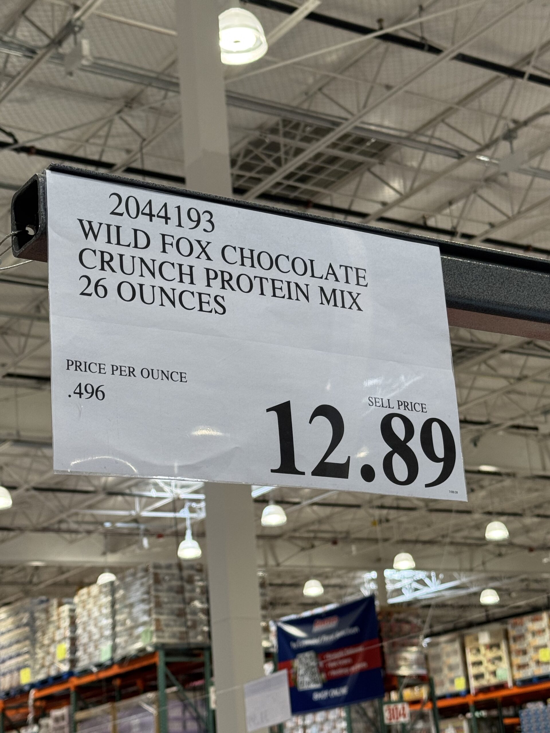 Wild Fox Cocoa Crunch Protein Mix - price tag