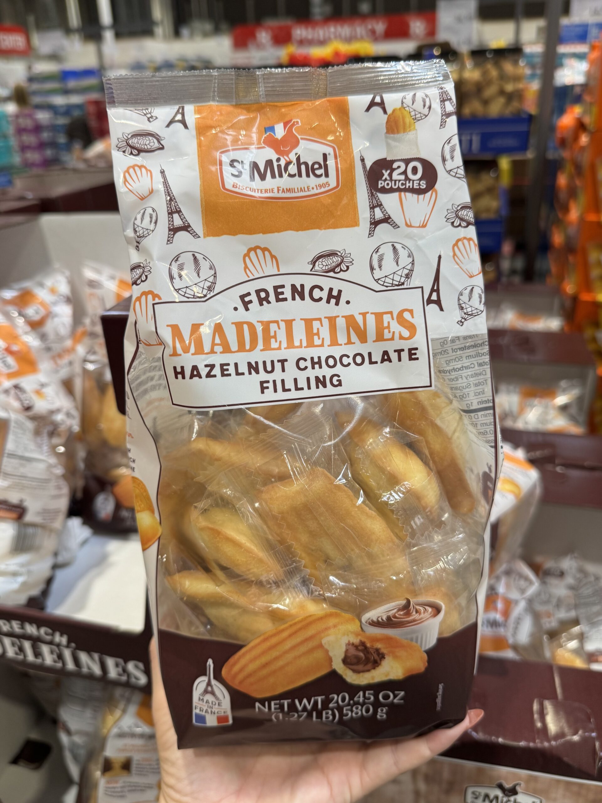 St Michel French Madeleines Hazelnut Chocolate