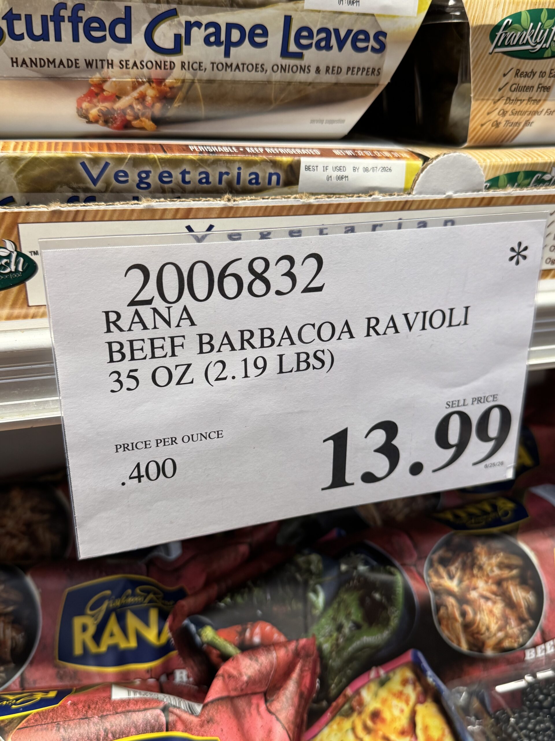 Rana Beef Barbacoa Ravioli Bake Kit - price tag