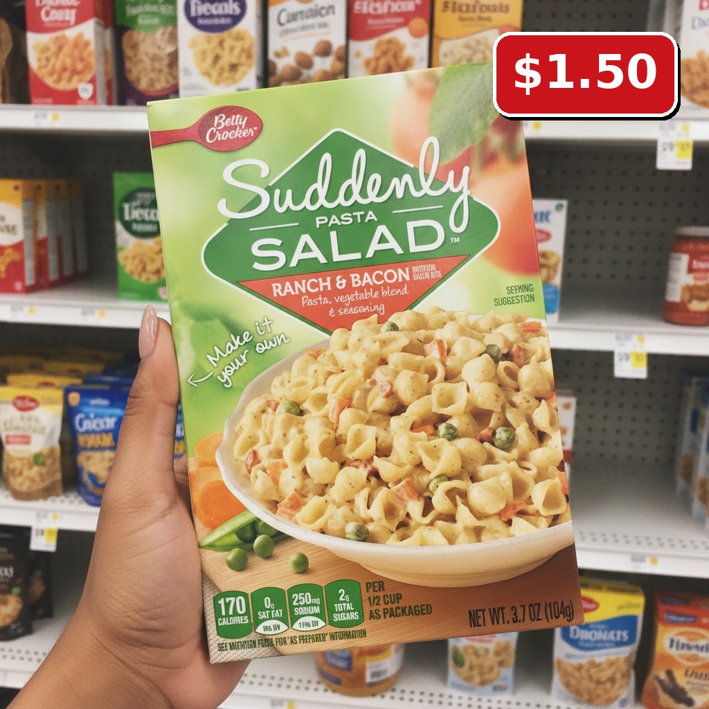 Suddenly! Pasta Salad Ranch & Bacon
