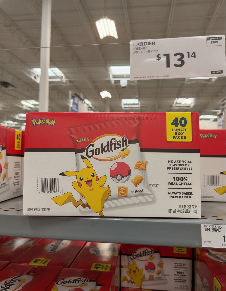 Pokemon Goldfish Baked Snack Crackers
