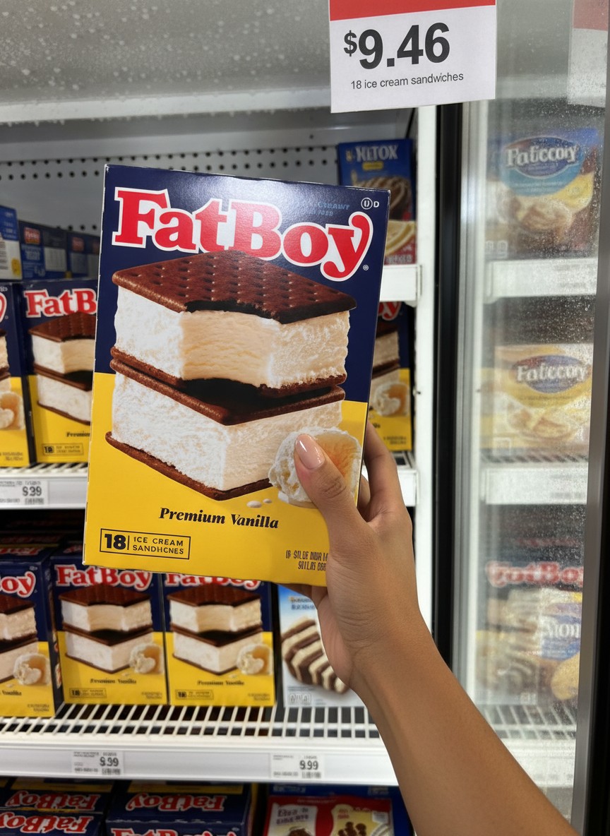 FatBoy Premium Vanilla Ice Cream Sandwiches