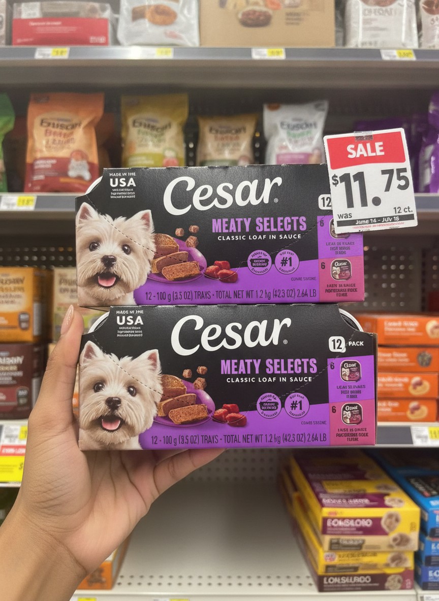 Cesar Meaty Selects Classic Loaf in Sauce Wet Dog Food Multi-packs 12 ct. Assorted varieties