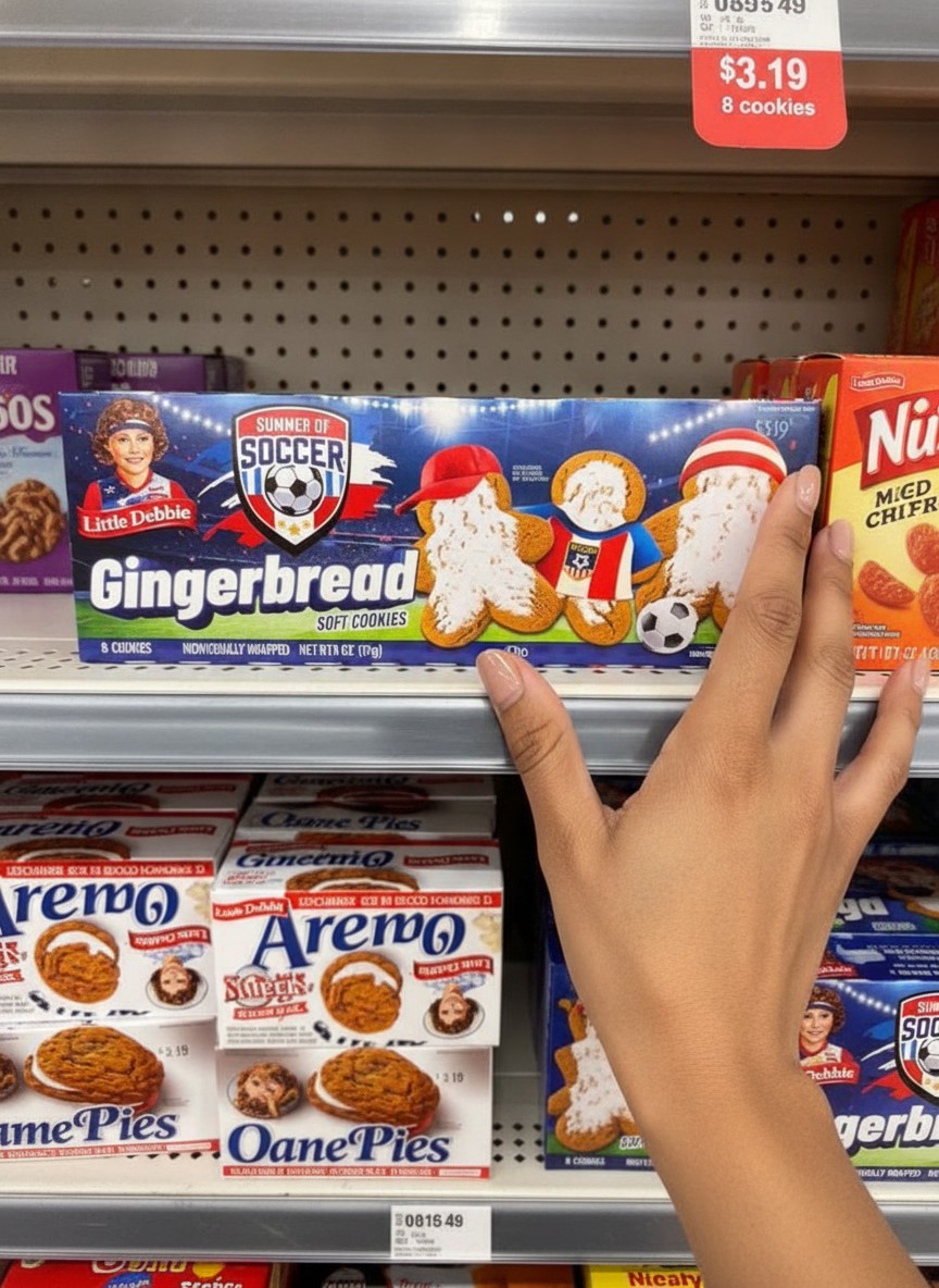 Little Debbie Summer of Soccer Gingerbread Soft Cookies