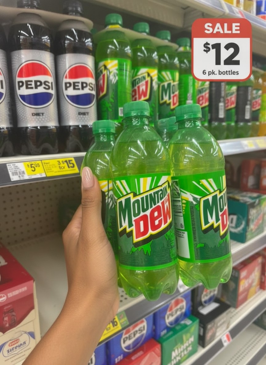Pepsi® or Mountain Dew® 6 pk. bottles Assorted