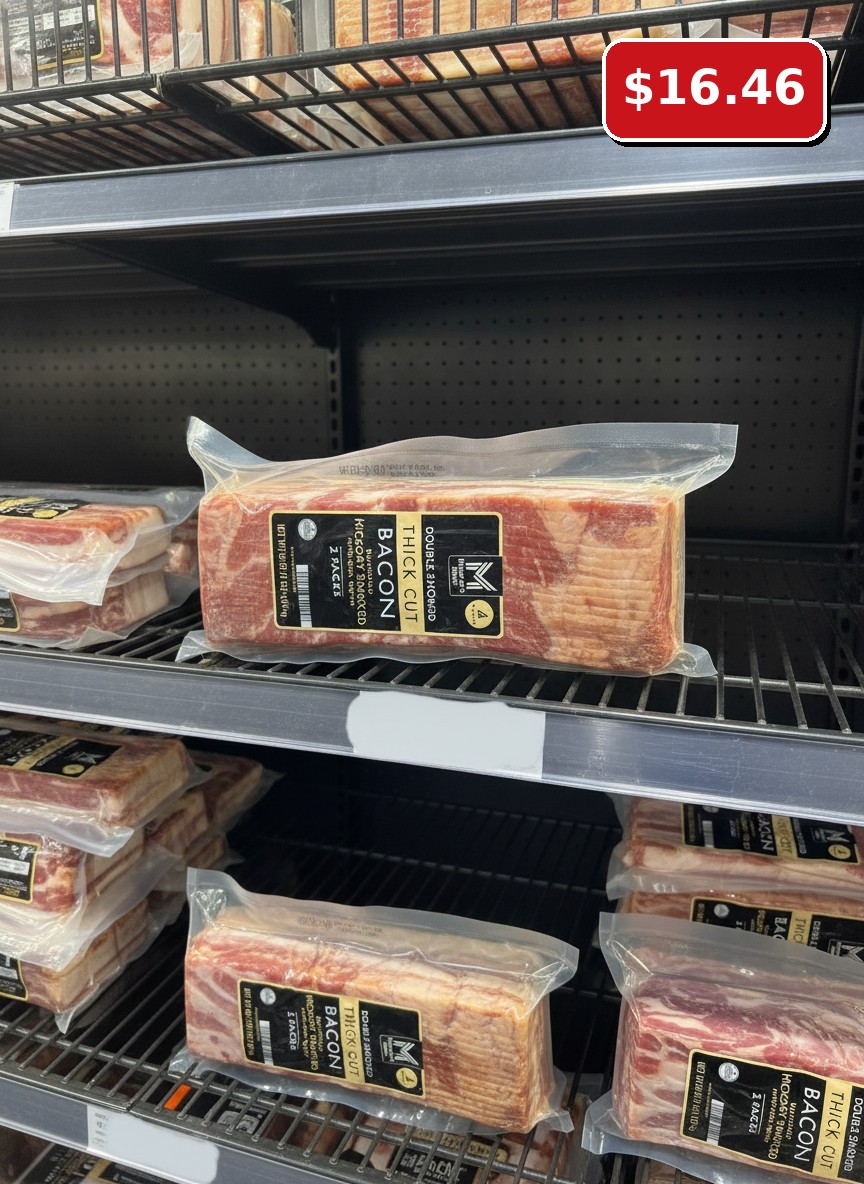 Member's Mark Double Smoked Thick Cut Bacon Naturally Hickory Smoked With Real Wood 2 PACK