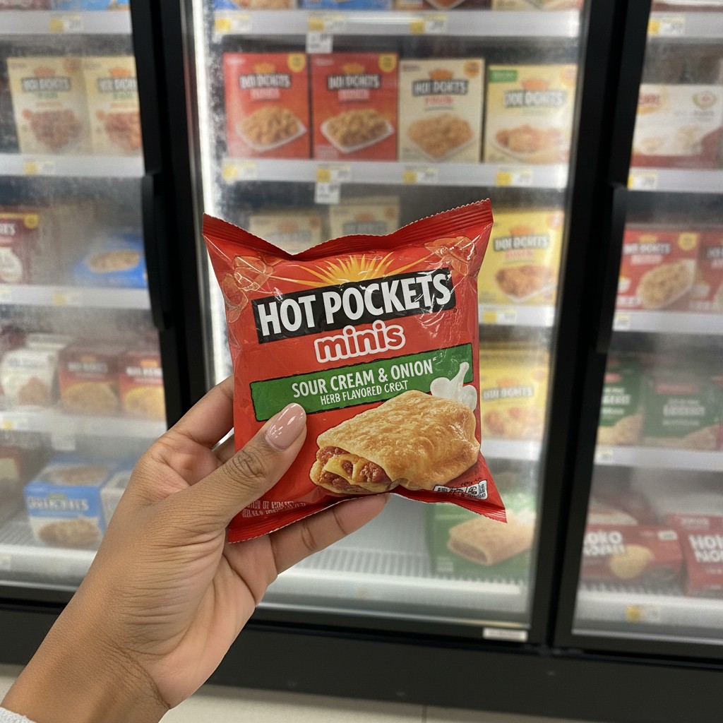 HOT POCKETS minis SOUR CREAM & ONION HERB FLAVORED CRUST