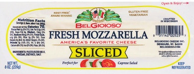 BelGioioso Fresh Sliced Mozzarella Log