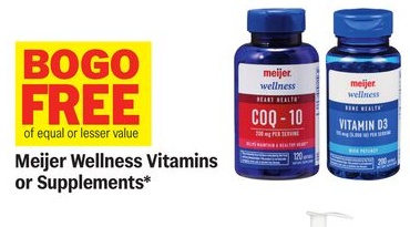 Meijer Wellness Vitamins or Supplements*