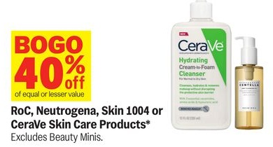 RoC, Neutrogena, Skin 1004 or CeraVe Skin Care Products*