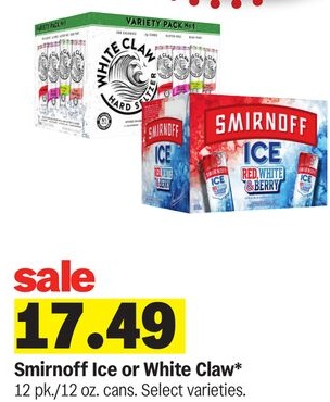 Smirnoff Ice or White Claw*