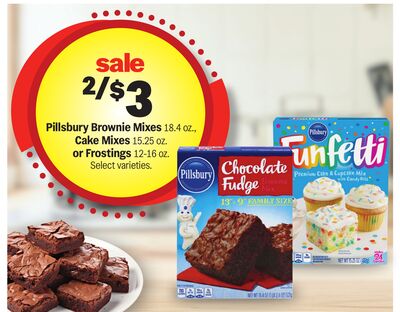 Pillsbury Brownie Mixes 18.4 oz., Cake Mixes 15.25 oz. or Frostings 12-16 oz.