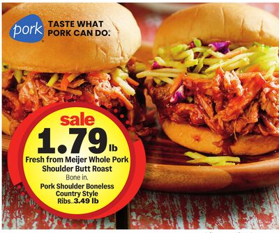 Fresh from Meijer Whole Pork Shoulder Butt Roast