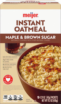Meijer Instant Oatmeal